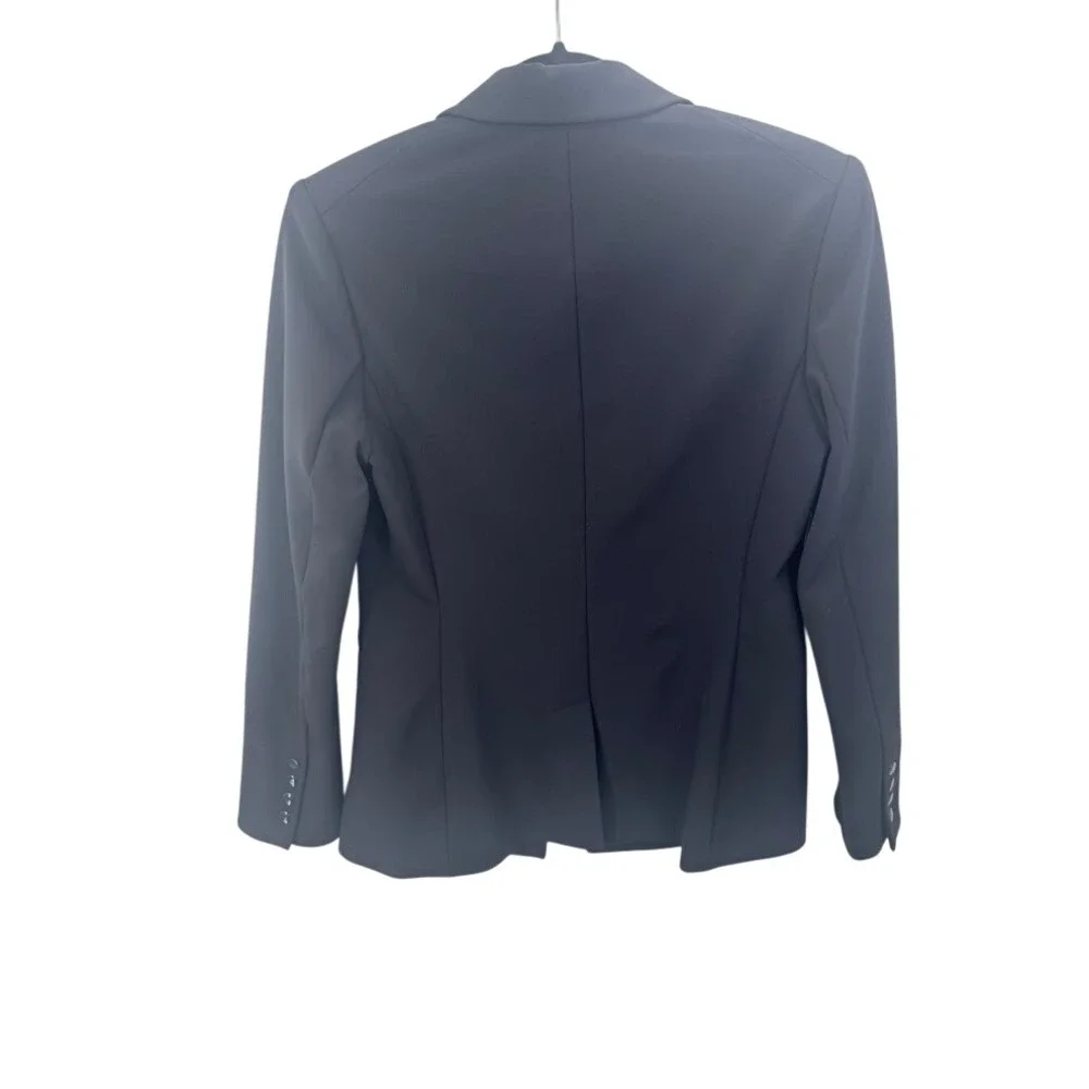 Veronica Beard Scuba Blazer Navy Blue Single Button Peak Lapel Size 2 - Picture 7 of 11